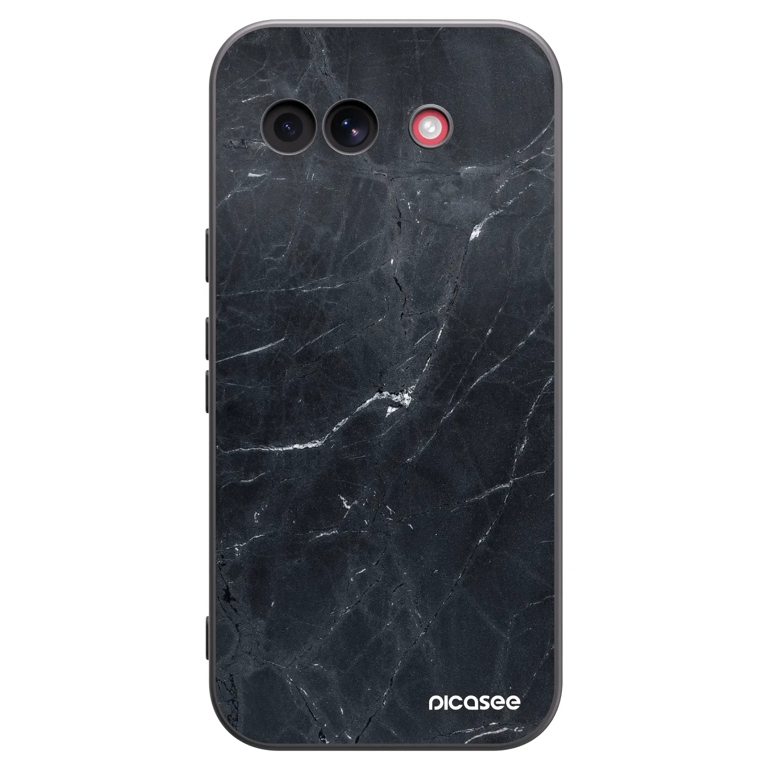 Picasee silikonski črni ovitek za Google Pixel 10a - Black marble