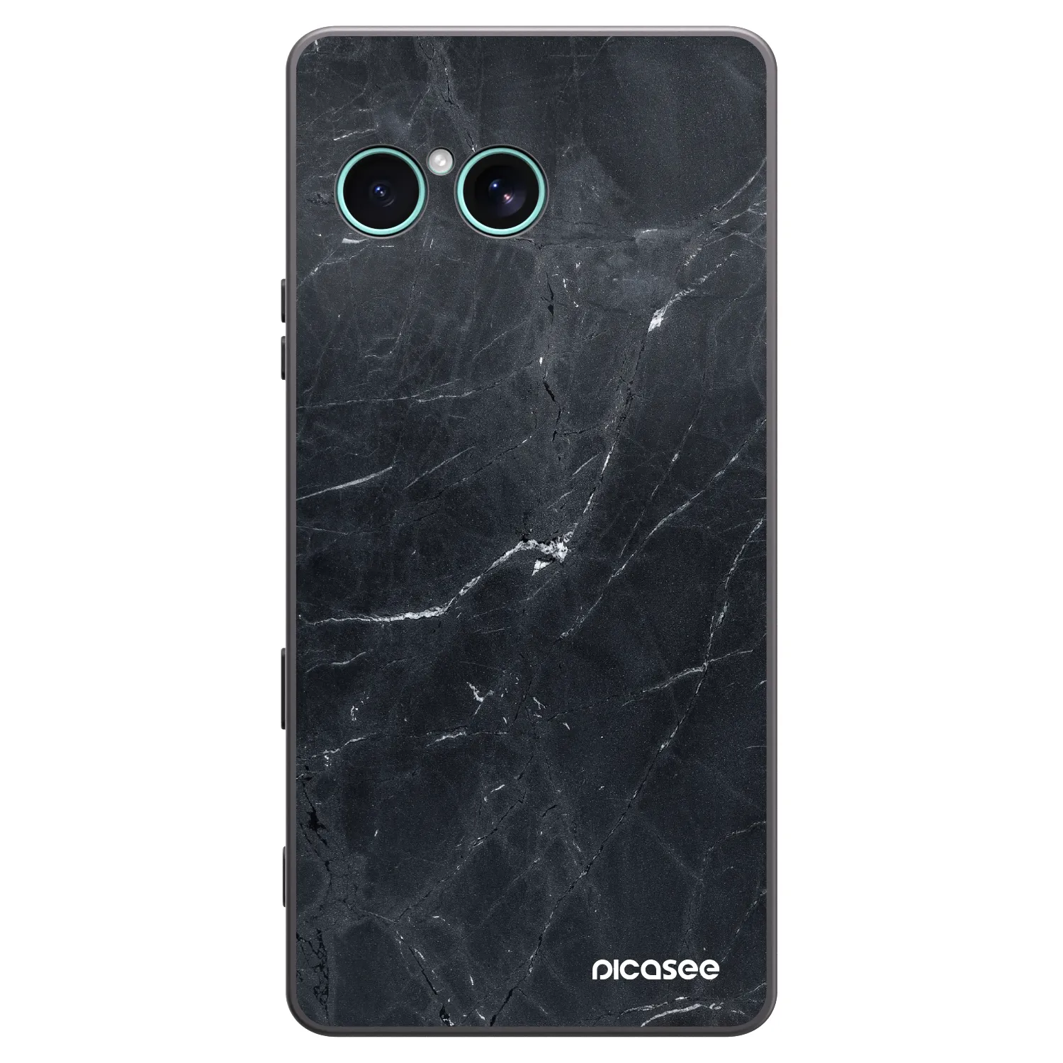 Picasee silikonski črni ovitek za Sony Xperia 10 VII - Black marble