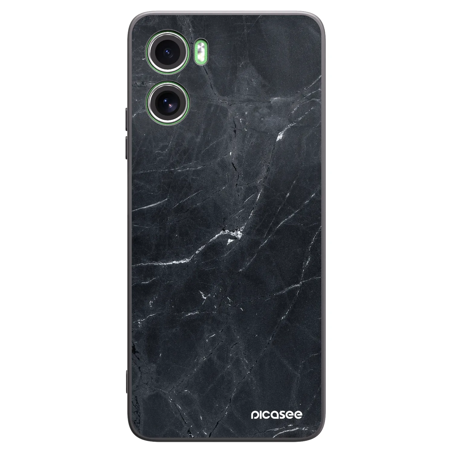 Picasee silikonski črni ovitek za Motorola Moto G06 - Black marble