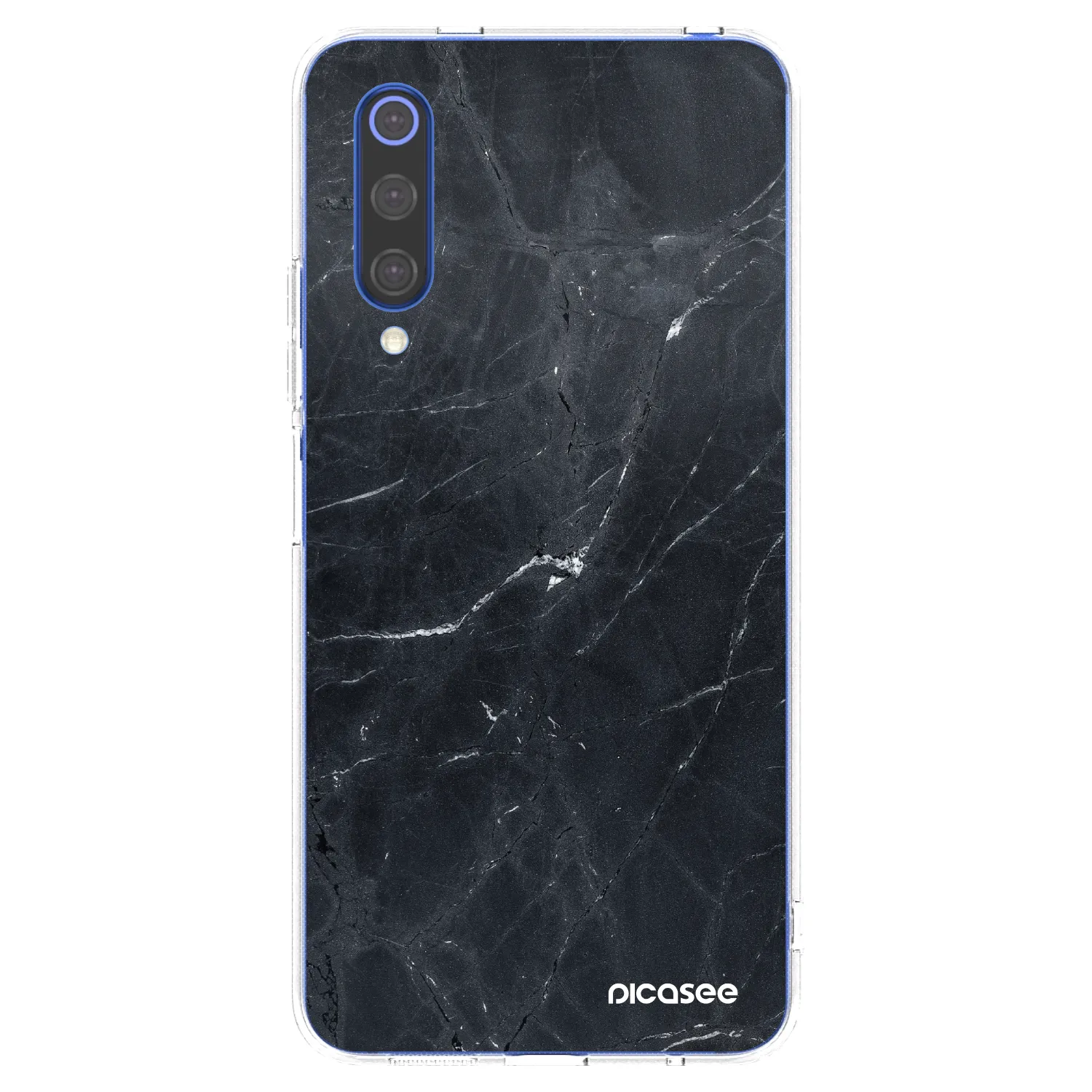 Picasee silikonski prozorni ovitek za Xiaomi Mi 9 SE - Black marble