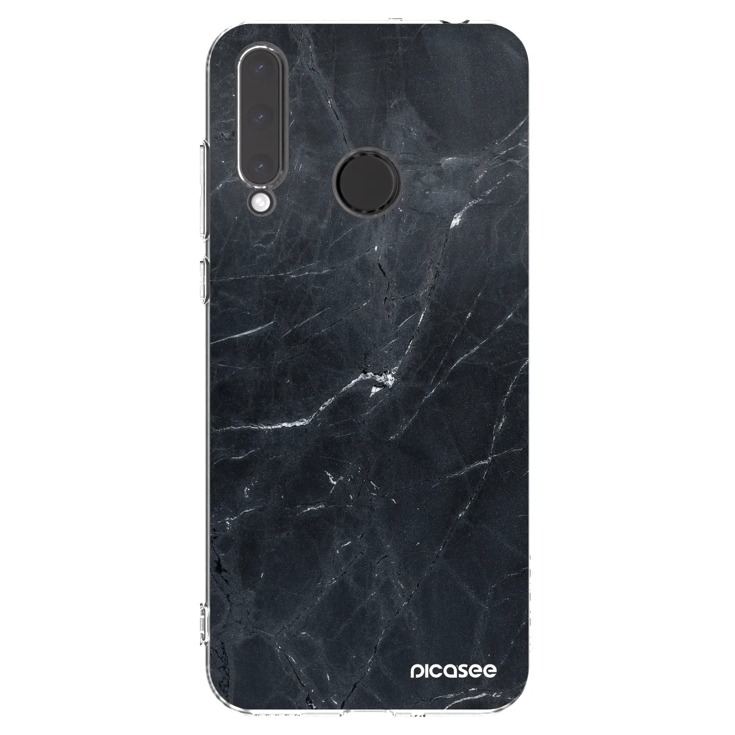 Picasee silikonski prozorni ovitek za Honor 20 Lite - Black marble