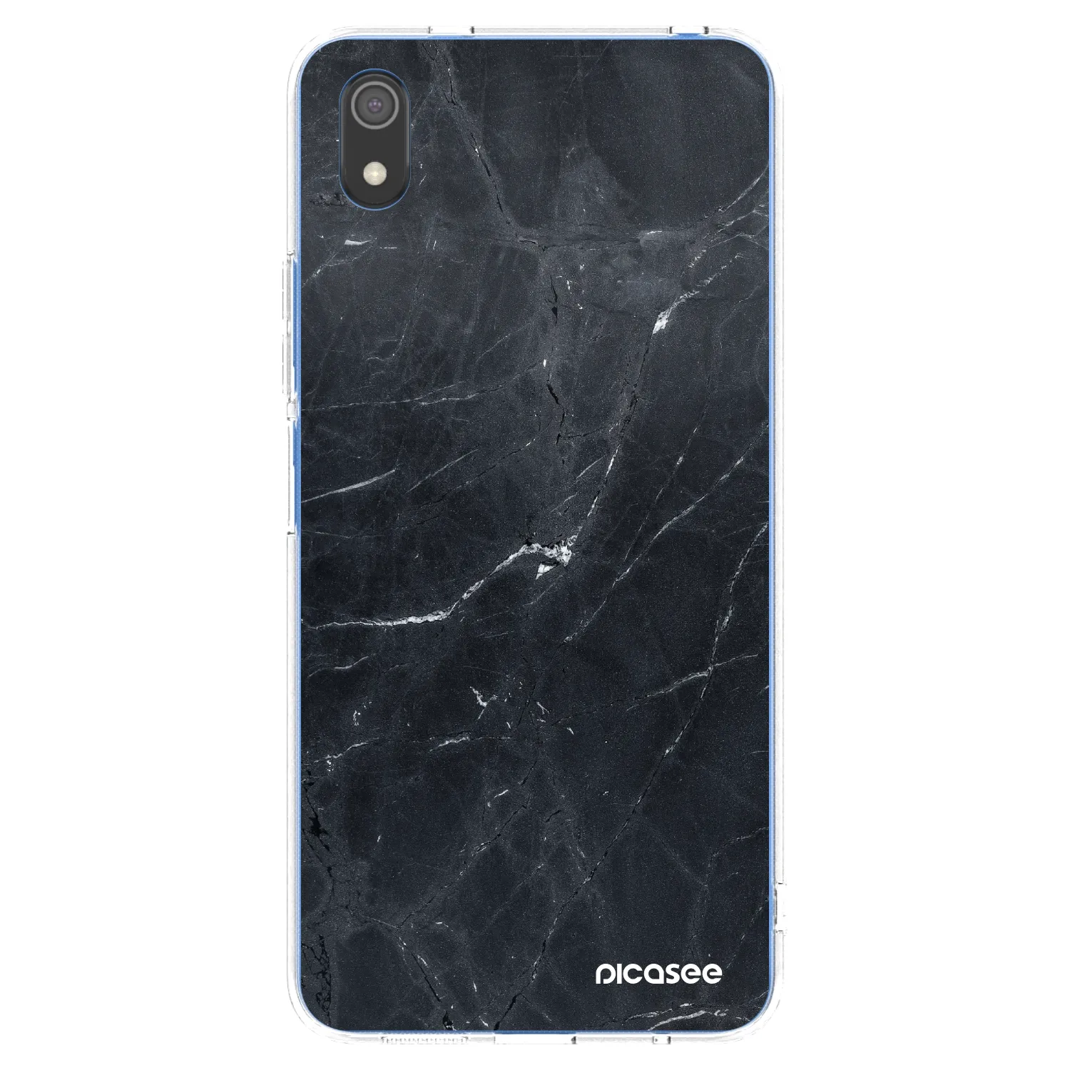 Picasee silikonski prozorni ovitek za Xiaomi Redmi 7A - Black marble