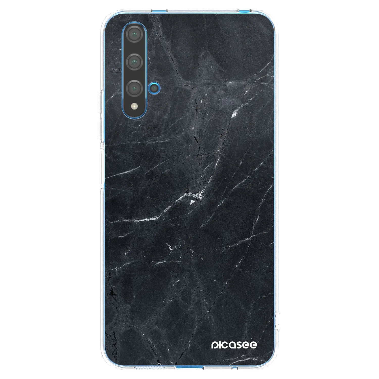 Picasee silikonski prozorni ovitek za Huawei Nova 5T - Black marble
