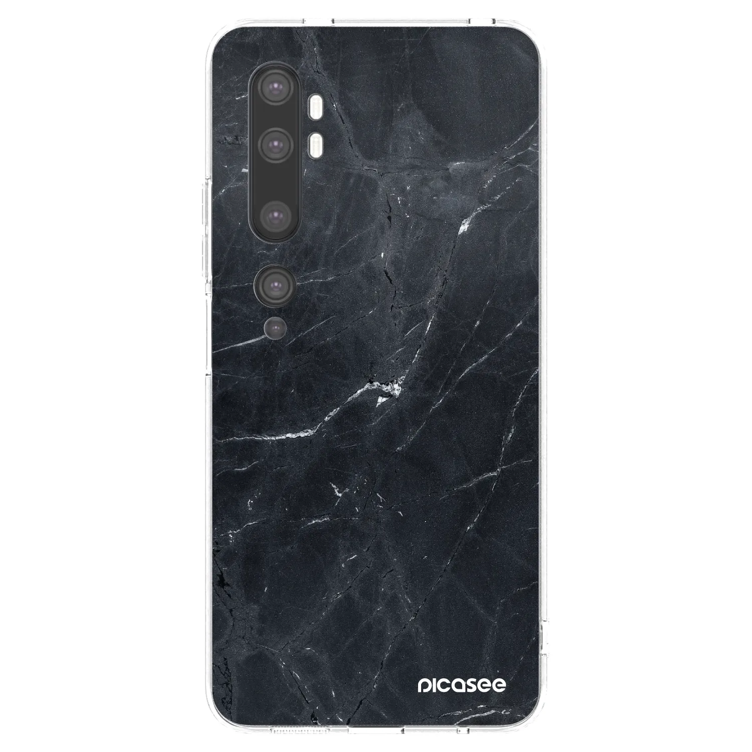 Picasee silikonski prozorni ovitek za Xiaomi Mi Note 10 (Pro) - Black marble