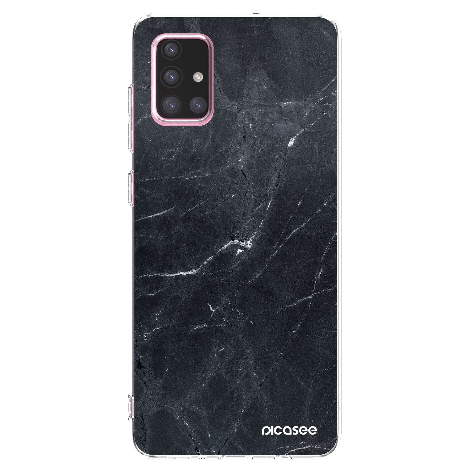 Picasee silikonski prozorni ovitek za Samsung Galaxy A71 A715F - Black marble