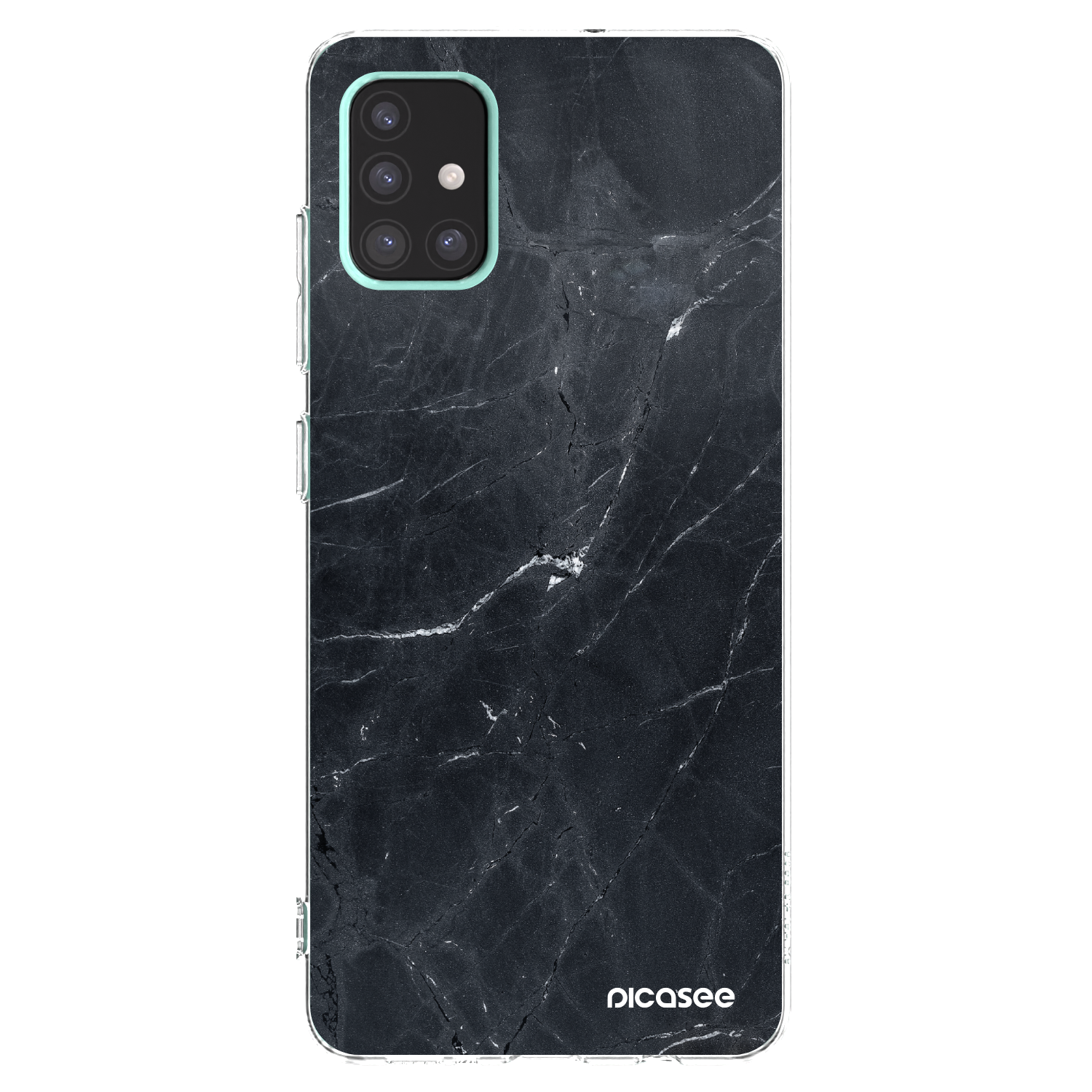 Picasee silikonski prozorni ovitek za Samsung Galaxy A51 A515F - Black marble