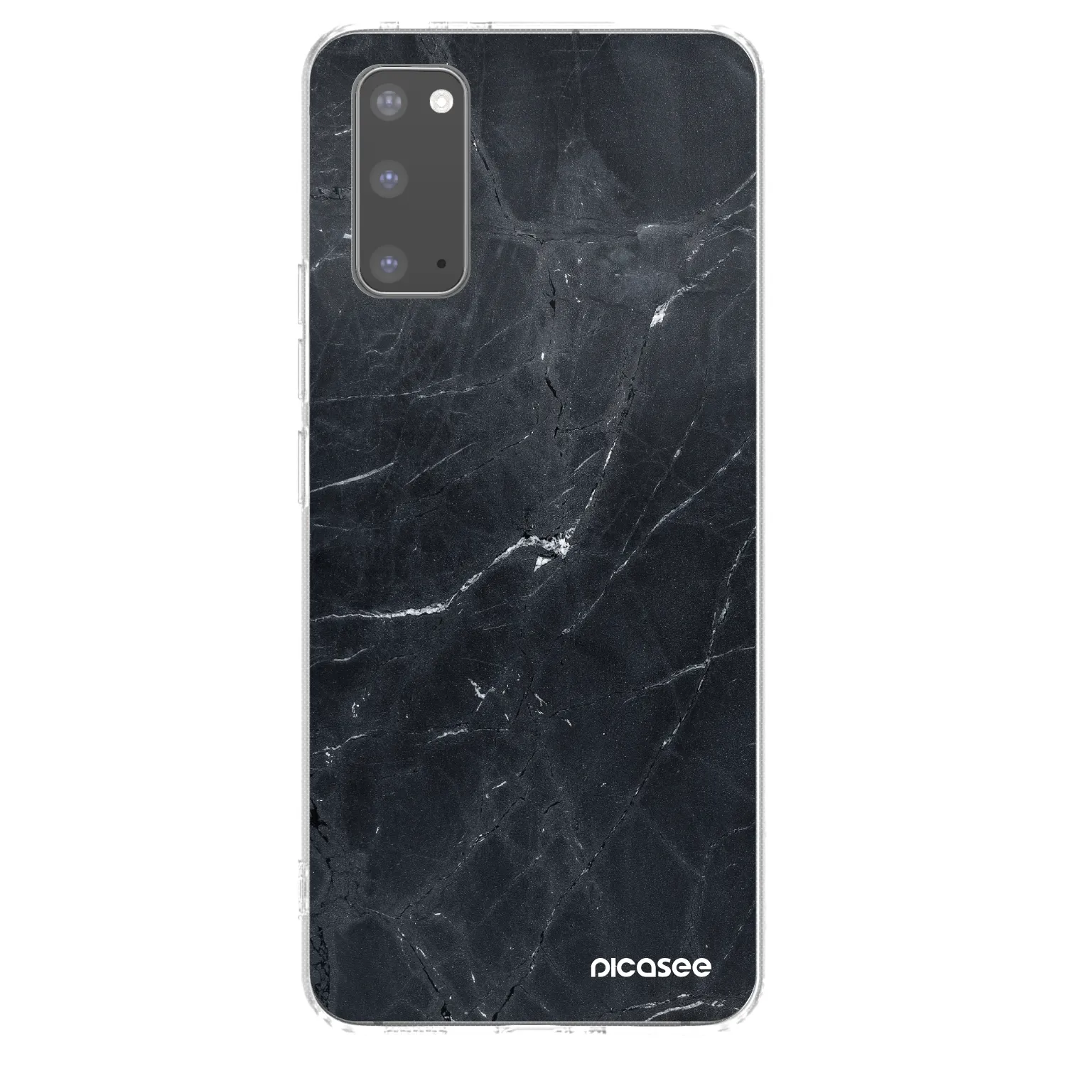 Picasee silikonski prozorni ovitek za Samsung Galaxy S20 G980F - Black marble