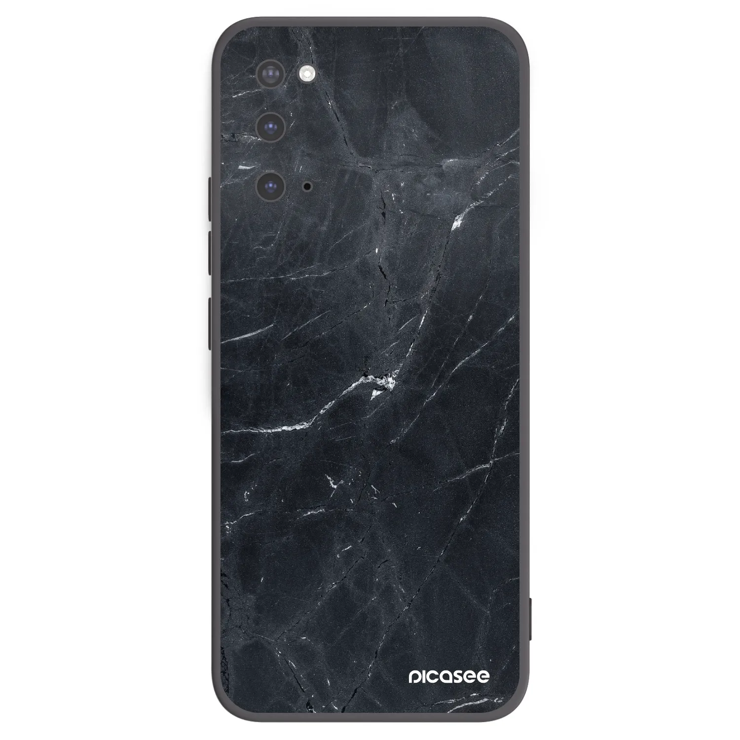 Picasee silikonski črni ovitek za Samsung Galaxy S20 G980F - Black marble