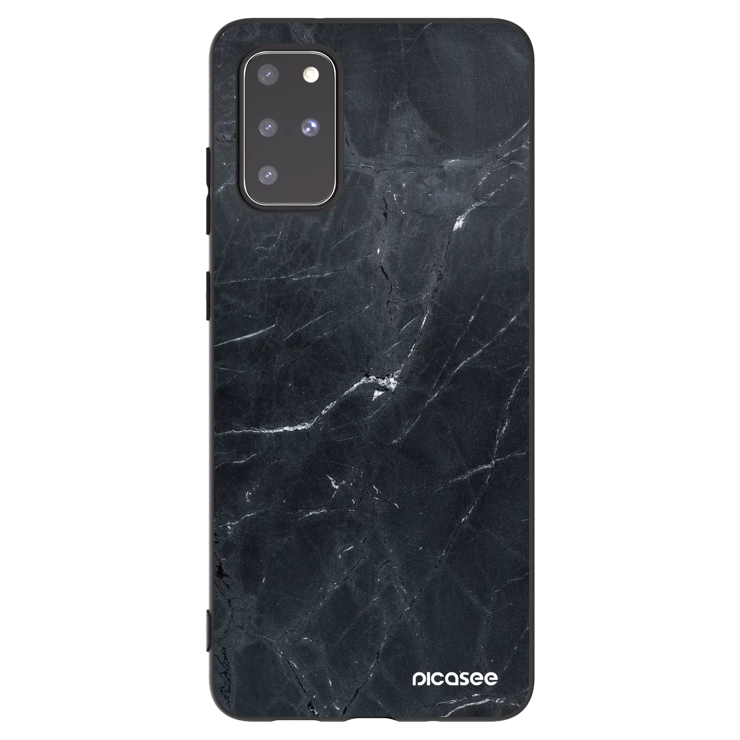 Picasee silikonski črni ovitek za Samsung Galaxy S20+ G985F - Black marble
