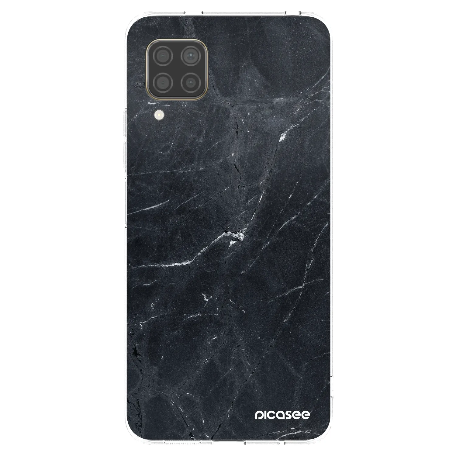 Picasee silikonski prozorni ovitek za Huawei P40 Lite - Black marble