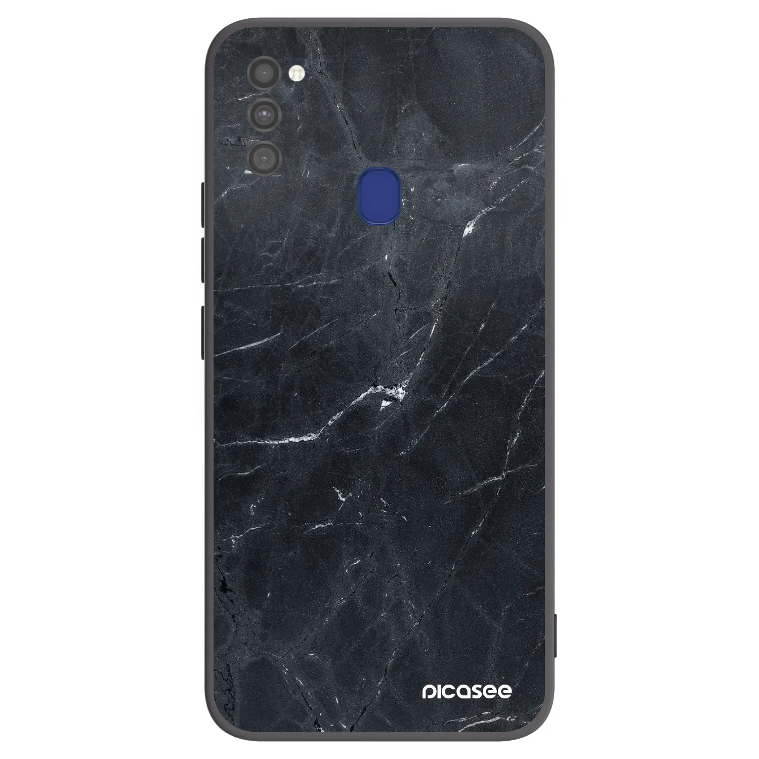 Picasee silikonski črni ovitek za Samsung Galaxy M21 M215F - Black marble