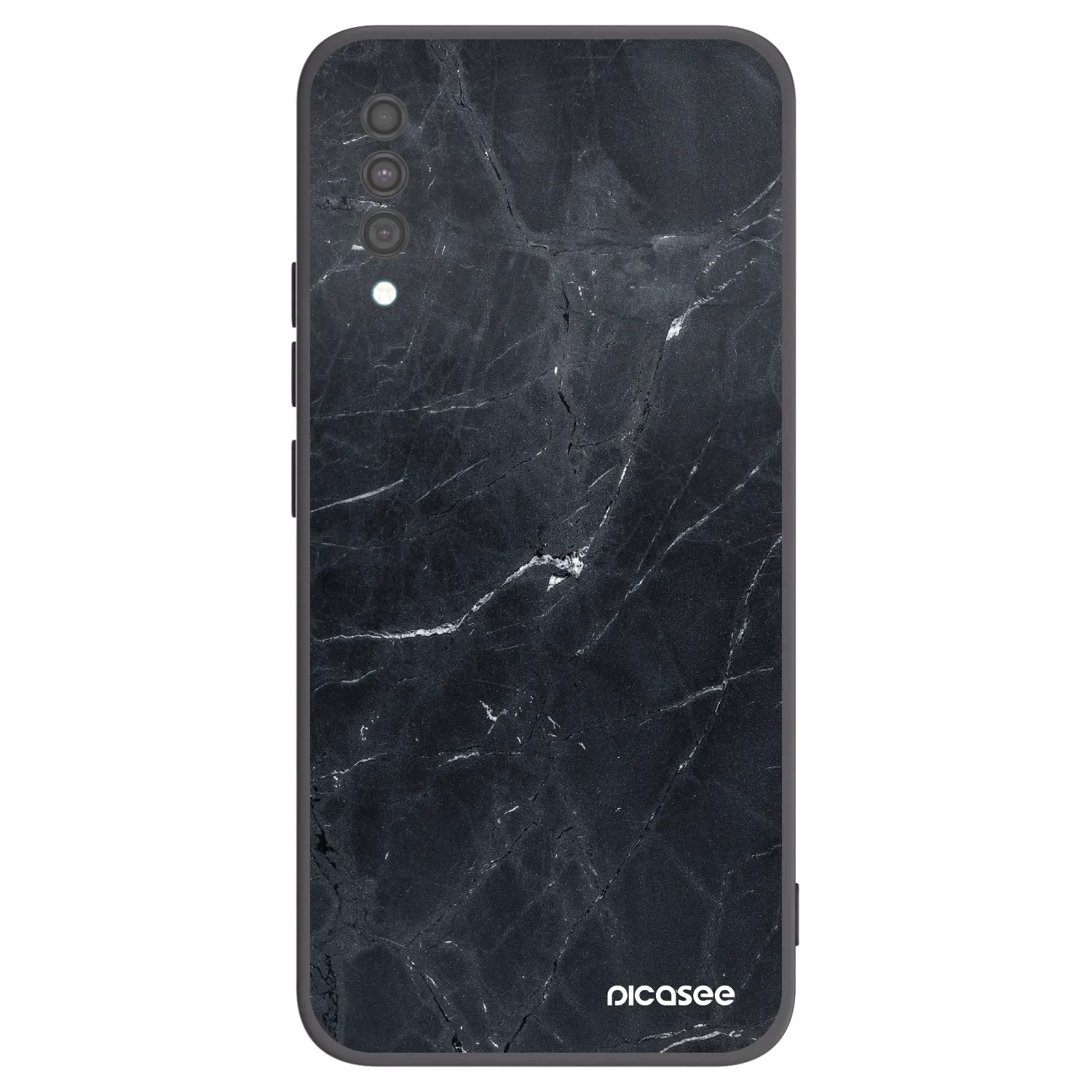 Picasee silikonski črni ovitek za Samsung Galaxy A30s A307F - Black marble