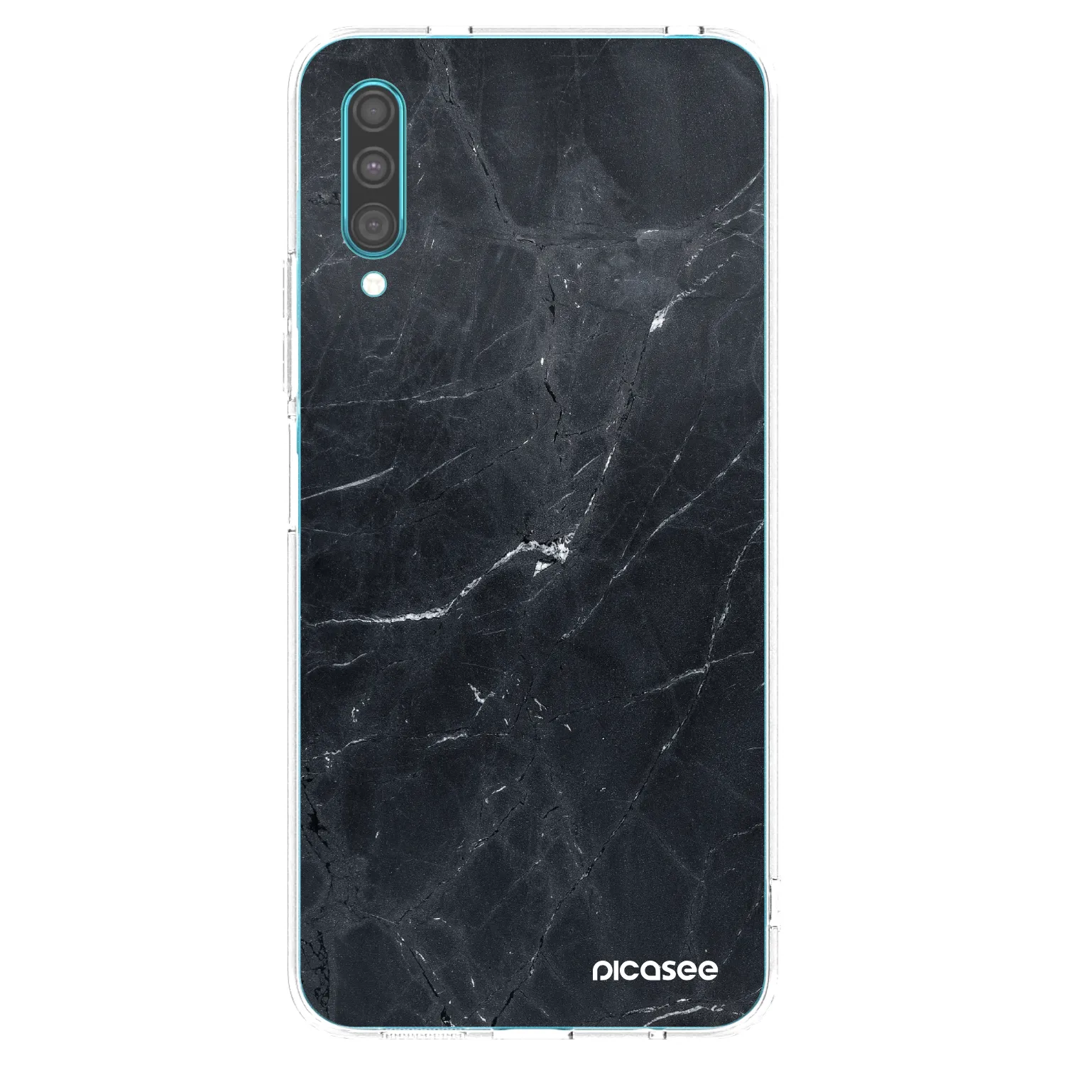 Picasee silikonski prozorni ovitek za Samsung Galaxy A30s A307F - Black marble
