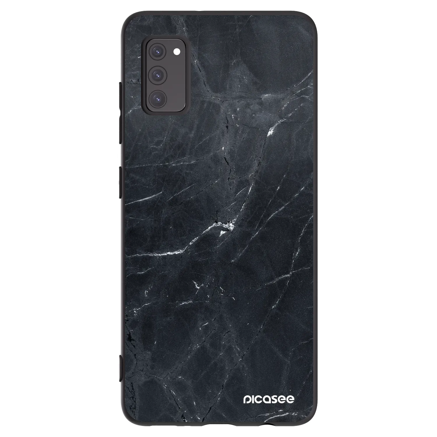Picasee silikonski črni ovitek za Samsung Galaxy A41 A415F - Black marble