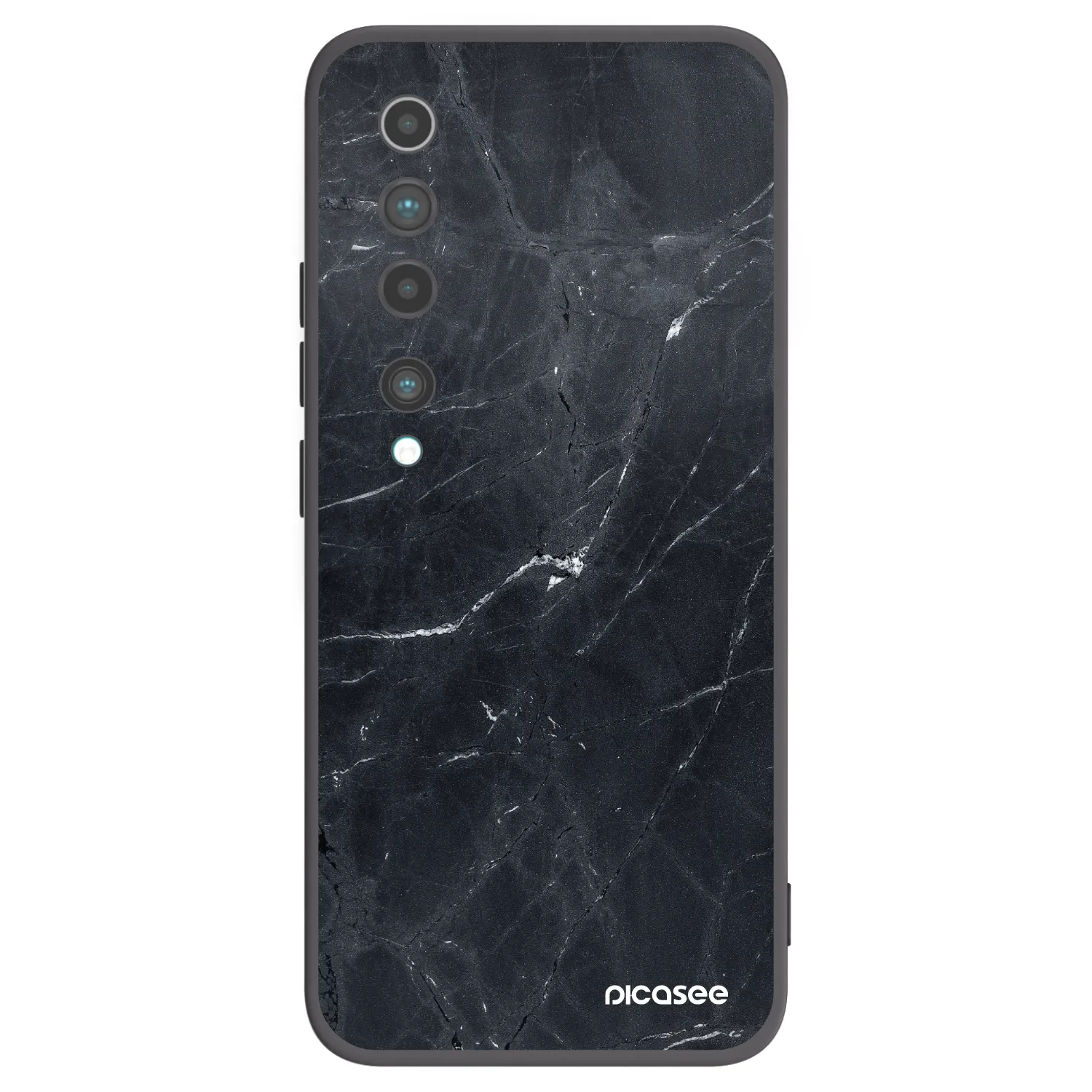 Picasee silikonski črni ovitek za Xiaomi Mi 10 - Black marble