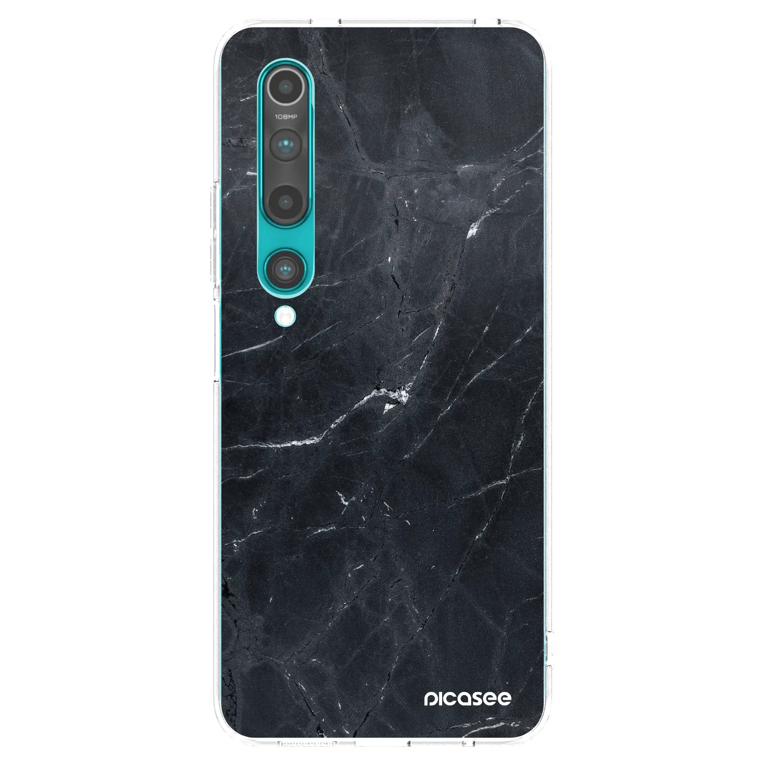 Picasee silikonski prozorni ovitek za Xiaomi Mi 10 - Black marble