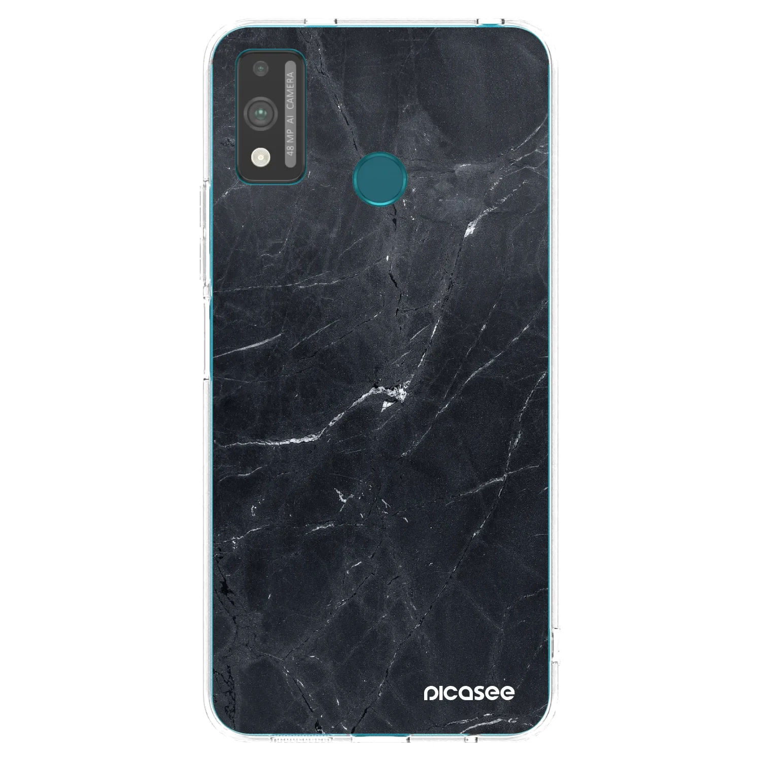 Picasee silikonski prozorni ovitek za Honor 9X Lite - Black marble