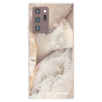 Picasee silikonski prozorni ovitek za Samsung Galaxy Note 20 Ultra - Cream marble