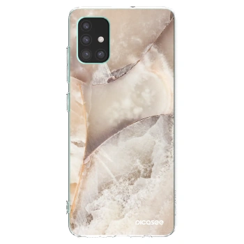 Picasee silikonski prozorni ovitek za Samsung Galaxy M51 M515F - Cream marble