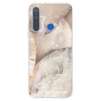 Picasee silikonski prozorni ovitek za Realme 5 - Cream marble