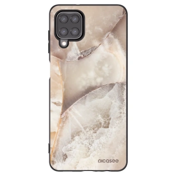 Picasee silikonski črni ovitek za Samsung Galaxy A12 A125F - Cream marble