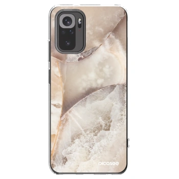 Picasee silikonski prozorni ovitek za Xiaomi Redmi Note 10 - Cream marble