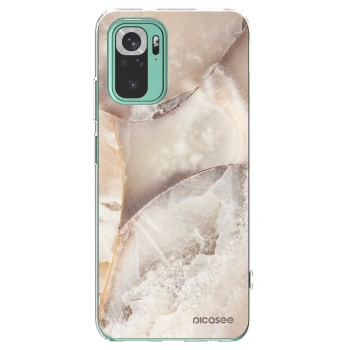 Picasee silikonski prozorni ovitek za Xiaomi Redmi Note 10 Pro - Cream marble