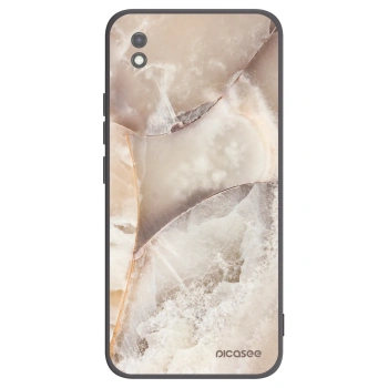 Picasee silikonski črni ovitek za Xiaomi Redmi 9AT - Cream marble