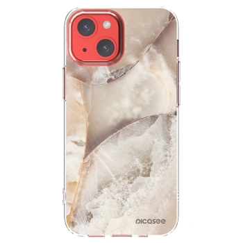 Picasee silikonski prozorni ovitek za Apple iPhone 13 mini - Cream marble