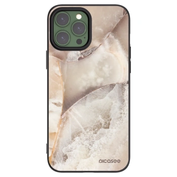 Picasee silikonski črni ovitek za Apple iPhone 13 Pro Max - Cream marble