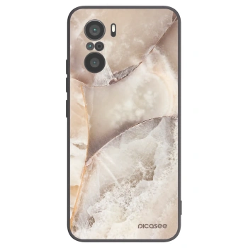 Picasee silikonski črni ovitek za Xiaomi Poco F3 - Cream marble