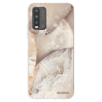 Picasee silikonski črni ovitek za Xiaomi Redmi 9T - Cream marble