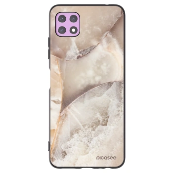 Picasee silikonski črni ovitek za Samsung Galaxy A22 A226B 5G - Cream marble