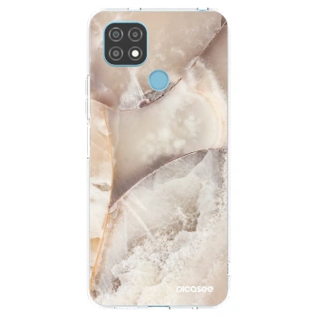 Picasee silikonski prozorni ovitek za Realme C21 - Cream marble
