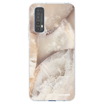 Picasee silikonski prozorni ovitek za Realme 7 - Cream marble