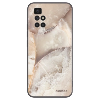 Picasee silikonski črni ovitek za Xiaomi Redmi 10 - Cream marble