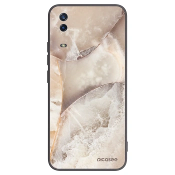 Picasee silikonski črni ovitek za Vivo Y11s - Cream marble