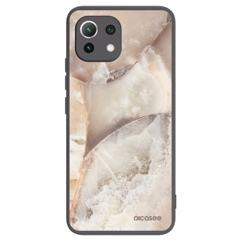 Picasee silikonski črni ovitek za Xiaomi 11 Lite 5G NE - Cream marble