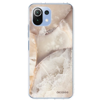 Picasee silikonski prozorni ovitek za Xiaomi 11 Lite 5G NE - Cream marble