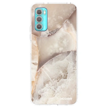 Picasee silikonski prozorni ovitek za Motorola Moto G60 - Cream marble