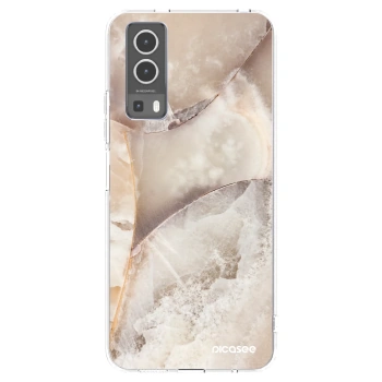 Picasee silikonski prozorni ovitek za Vivo Y72 5G - Cream marble