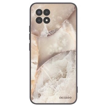Picasee silikonski črni ovitek za Realme 8i - Cream marble