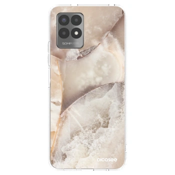 Picasee silikonski prozorni ovitek za Realme 8i - Cream marble