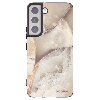 Picasee silikonski črni ovitek za Samsung Galaxy S22 5G - Cream marble