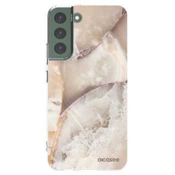 Picasee silikonski prozorni ovitek za Samsung Galaxy S22+ 5G - Cream marble
