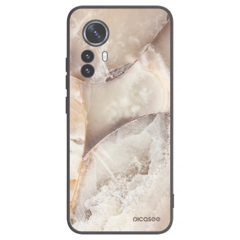 Picasee silikonski črni ovitek za Xiaomi 12 Pro - Cream marble