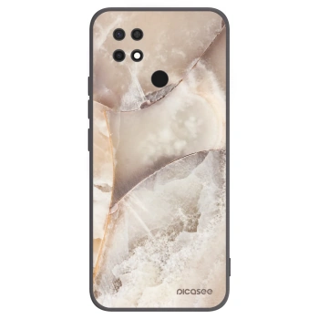Picasee silikonski črni ovitek za Xiaomi Redmi 10C - Cream marble