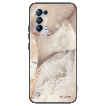 Picasee silikonski črni ovitek za OPPO Reno 5 5G - Cream marble