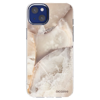 Picasee silikonski prozorni ovitek za Apple iPhone 14 Plus - Cream marble