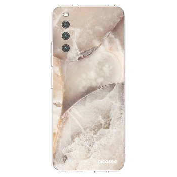 Picasee silikonski prozorni ovitek za Sony Xperia 10 IV 5G - Cream marble